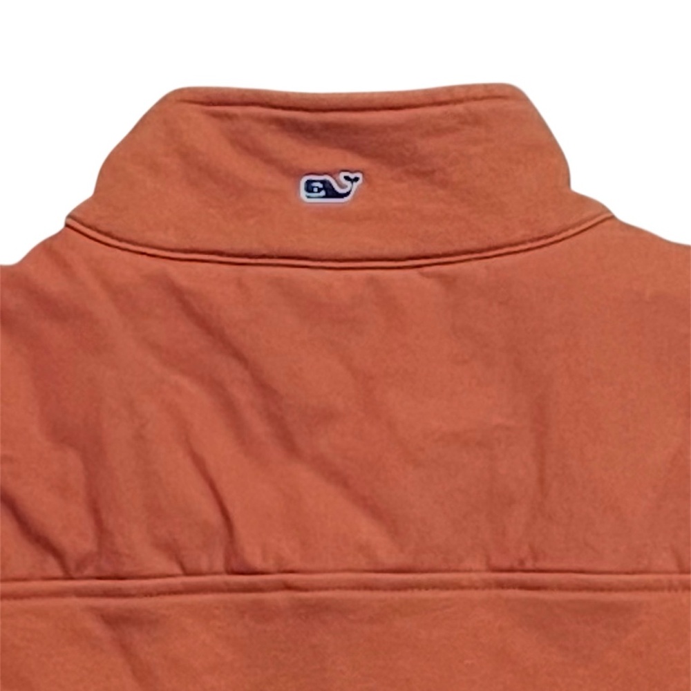 Vineyard Vines Orange Quarter Zip Sweatshirt Orange Size Medium - Picture 4 of 6